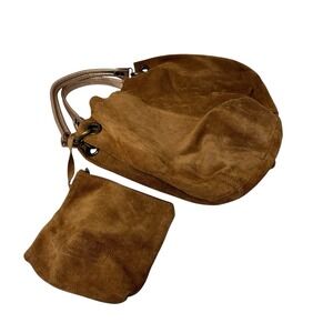Carla Danelli Suede Shoulder Handbag Snap Closure Hobo‎ Boho & Change Purse